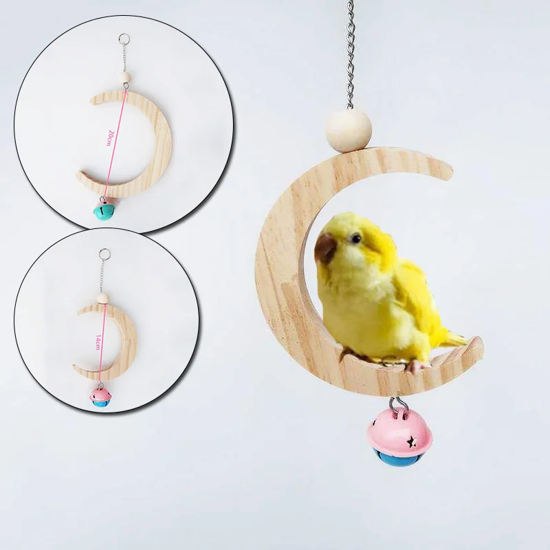 Birds Swing Toy Parrot Cage Accessories Bird Wooden Stand Rack With Ball Reliable Cockatiel Swing Hanging Chewing Bite Moon Toys
Birds Swing Toy Parrot Cage Accessories Bird Wooden Stand Rack With Ball Reliable Cockatiel Swing Hanging Chewing Bite Moon Toys
