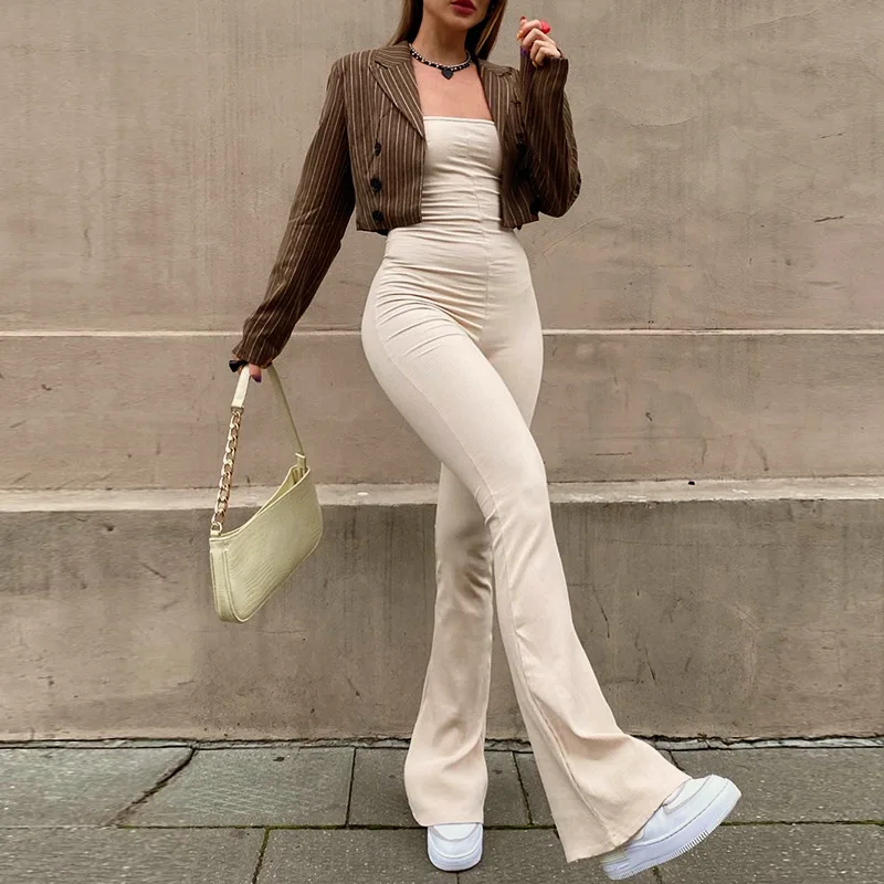 Sexy Women's Jumpsuit Autumn New Sleeveless Backless Flare Pants Elegant Casual Streetwear Winter Solid Bodycon Jumpsuit Basic
Sexy Women's Jumpsuit Autumn New Sleeveless Backless Flare Pants Elegant Casual Streetwear Winter Solid Bodycon Jumpsuit Basic
