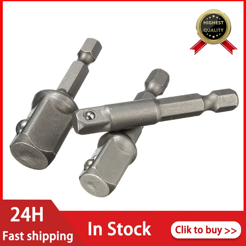 3pcs/Set Chrome Vanadium Steel Socket Adapter Hex Shank To 1/4" 3/8" 1/2" Extension Drill Bits Bar Hex Bit Sets Power Tools
3pcs/Set Chrome Vanadium Steel Socket Adapter Hex Shank To 1/4" 3/8" 1/2" Extension Drill Bits Bar Hex Bit Sets Power Tools