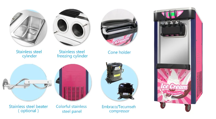 Fruit ice cream machine Commercial vertical soft ice cream machine Automatic ice cream machine
Fruit ice cream machine Commercial vertical soft ice cream machine Automatic ice cream machine
