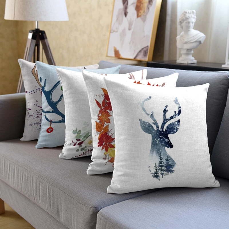 Fuwatacchi Geometric Deer Cushion Cover Christmas Theme Pattern Throw Pillow Covers for Home Sofa Decor Linen Pillowcase 45x45cm
Fuwatacchi Geometric Deer Cushion Cover Christmas Theme Pattern Throw Pillow Covers for Home Sofa Decor Linen Pillowcase 45x45cm