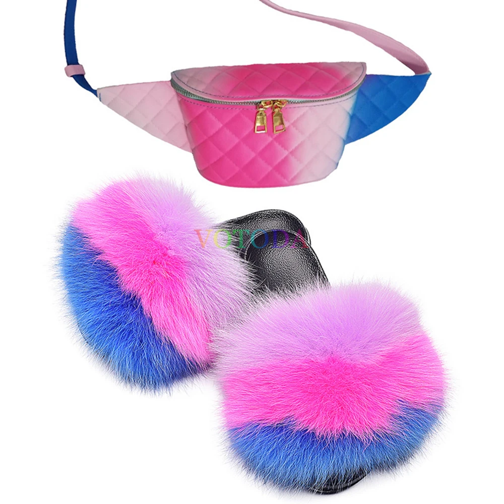 Women Fur Slippers Fluffy Real Fur Slides Bag Set PVC Jelly Fanny Pack Outdoor Flat Raccoon Fur Sandals Rainbow Jelly Purses Set
Women Fur Slippers Fluffy Real Fur Slides Bag Set PVC Jelly Fanny Pack Outdoor Flat Raccoon Fur Sandals Rainbow Jelly Purses Set