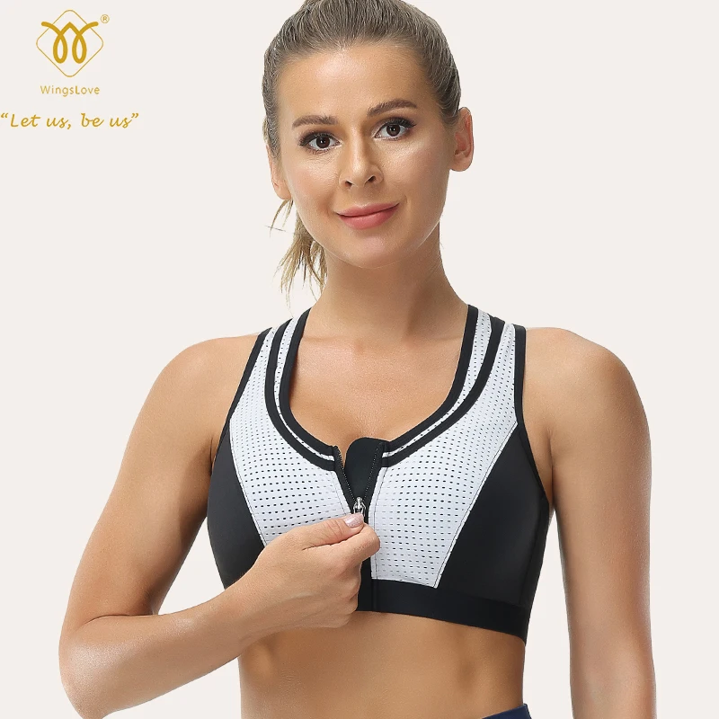 Wingslove Women Zip Front Closure Sport Bra Racerback Double Deck Mesh Runing High Impact Shockproof Workout Tops
Wingslove Women Zip Front Closure Sport Bra Racerback Double Deck Mesh Runing High Impact Shockproof Workout Tops