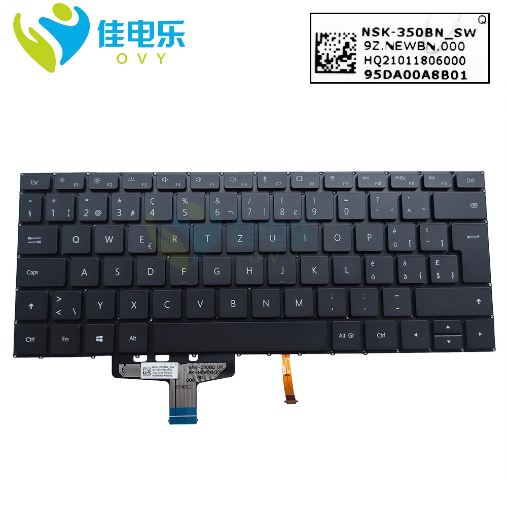 Swiss Replacement Keyboards Backlit Keys For Huawei MateBook 13 WRT-W29 WRT-W19 W19L W19B WRT-W09 VLT-W60 VLT-W50 HN-W19R W19L
Swiss Replacement Keyboards Backlit Keys For Huawei MateBook 13 WRT-W29 WRT-W19 W19L W19B WRT-W09 VLT-W60 VLT-W50 HN-W19R W19L