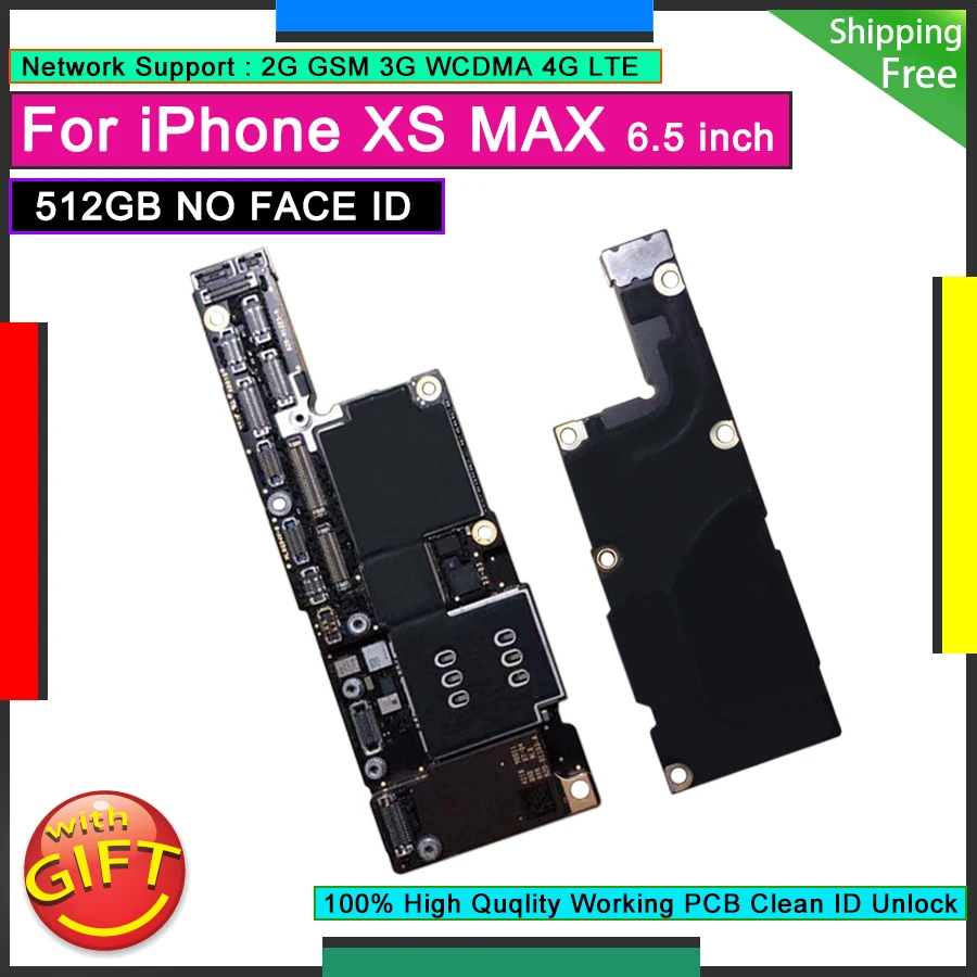 For IPhone XS MAX 512GB NO Face ID Unlocked Mainboard Original Motherboard Factory Free iCloud Logic Board Good Working Plate
For IPhone XS MAX 512GB NO Face ID Unlocked Mainboard Original Motherboard Factory Free iCloud Logic Board Good Working Plate