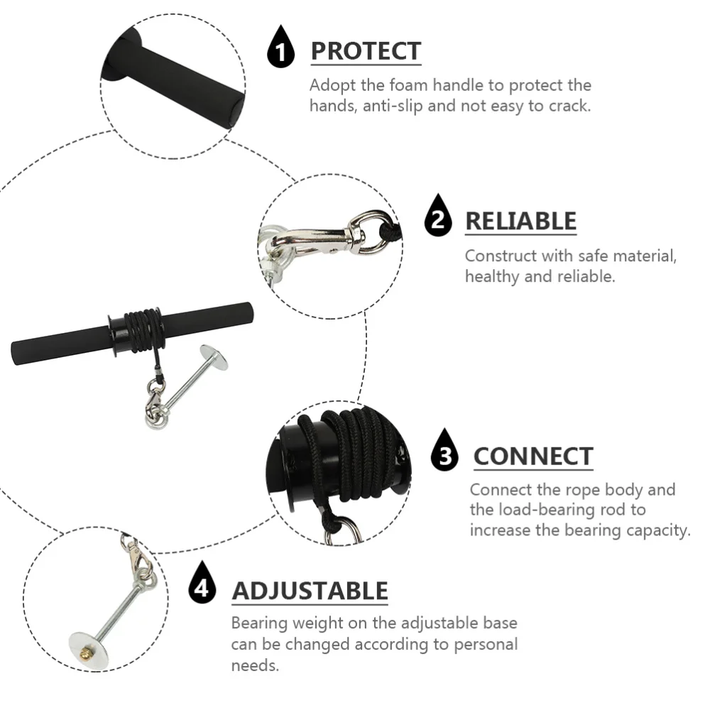 Muscle Strength Wrist Forearm Roller for Weight-Bearing Training