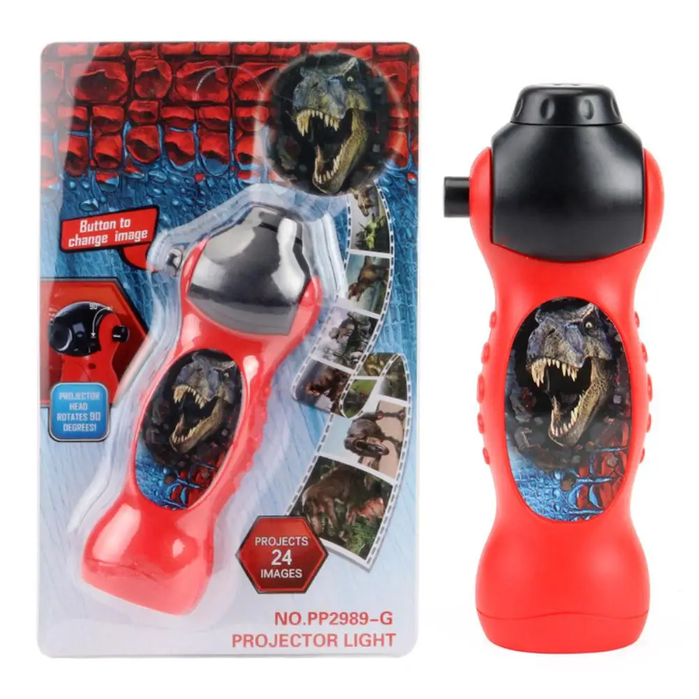 HobbyLane Cartoon Dinosaur Projector Flashlight with 24 Projection Slides Kids Toy Festive Light | Лампы и освещение