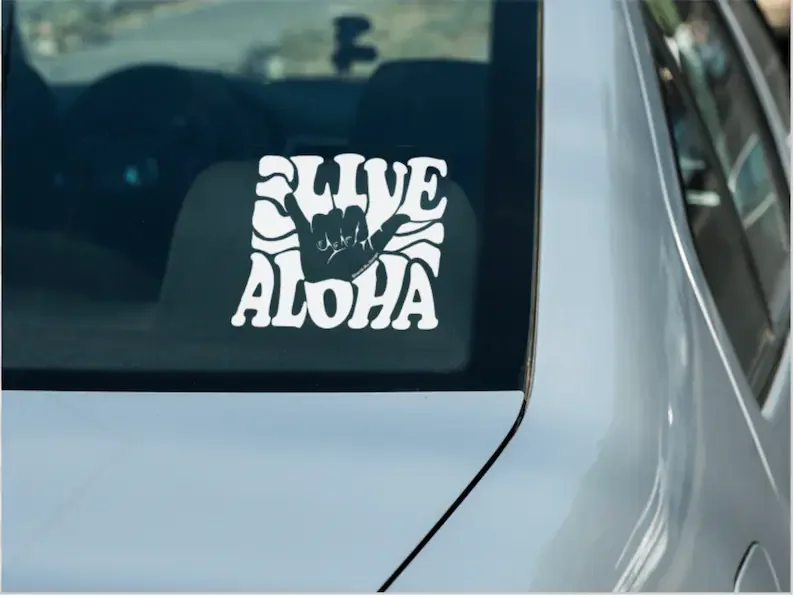 Live Aloha Car Decals Hawaii Bumper Stickers Shaka stickers Hawaii decal Hawaiian islands waterproof stickers Aloha state
Live Aloha Car Decals Hawaii Bumper Stickers Shaka stickers Hawaii decal Hawaiian islands waterproof stickers Aloha state