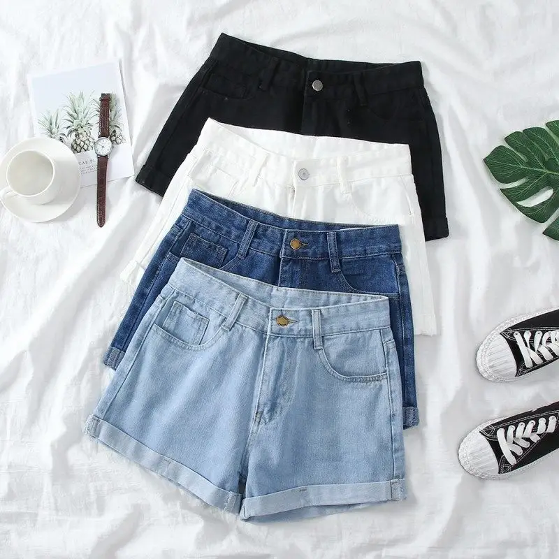 New Summer Women Wide Leg Classic High Waist Black Denim Shorts Casual Female Solid Color White Blue Loose Jeans Shorts
New Summer Women Wide Leg Classic High Waist Black Denim Shorts Casual Female Solid Color White Blue Loose Jeans Shorts