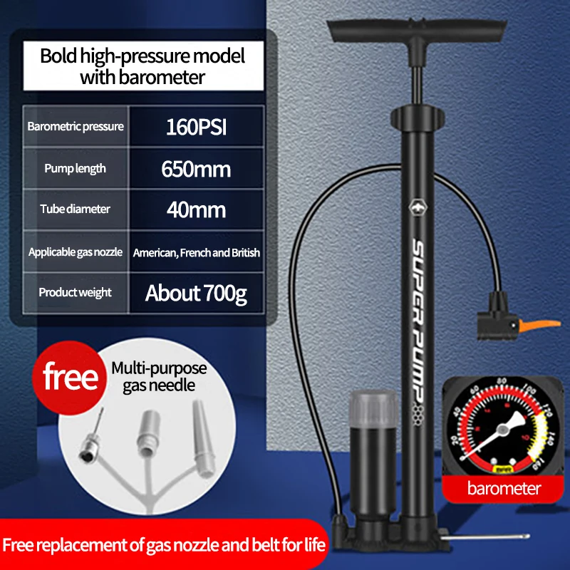 Xunting 160psi Bicycle Pump Hand Air Pump Hose Pressure Gauge Cycling Tir Inflator Schrader Presta Valve Portable Mini Bike Pump
Xunting 160psi Bicycle Pump Hand Air Pump Hose Pressure Gauge Cycling Tir Inflator Schrader Presta Valve Portable Mini Bike Pump