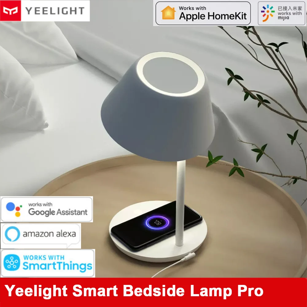 Умная прикроватная лампа Yeelight Pro с беспроводным зарядным устройством
Умная прикроватная лампа Yeelight Pro с беспроводным зарядным устройством