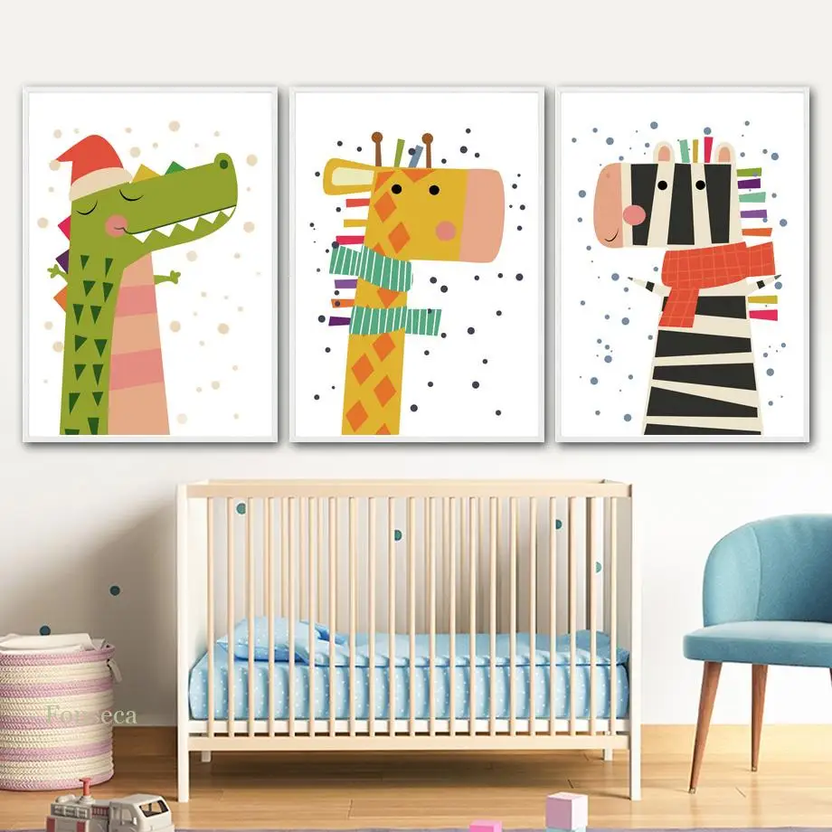 Красочный жираф зебра Крокодил Картина на холсте скандинавский мультфильм Животные плакаты и принты для детской комнаты гостиной Декор стен
Красочный жираф зебра Крокодил Картина на холсте скандинавский мультфильм Животные плакаты и принты для детской комнаты гостиной Декор стен