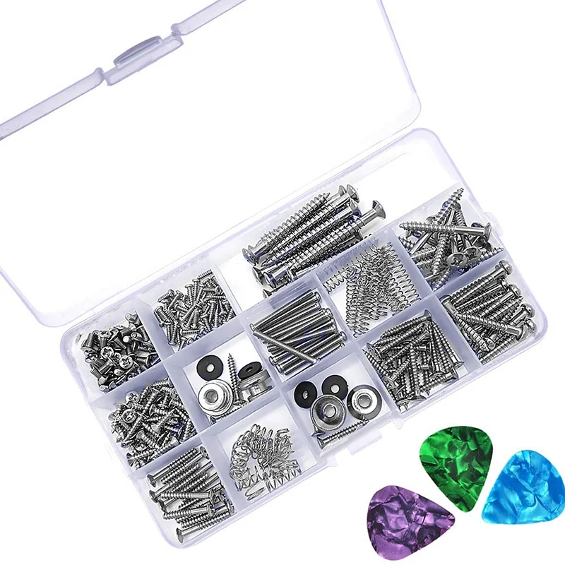 1 Set Electric Guitar Screw Kit Sorting Box for Electric Guitar Bridges Pickups Tuners Switches Neck Plates Springs 3 Pieces of 
1 Set Electric Guitar Screw Kit Sorting Box for Electric Guitar Bridges Pickups Tuners Switches Neck Plates Springs 3 Pieces of
