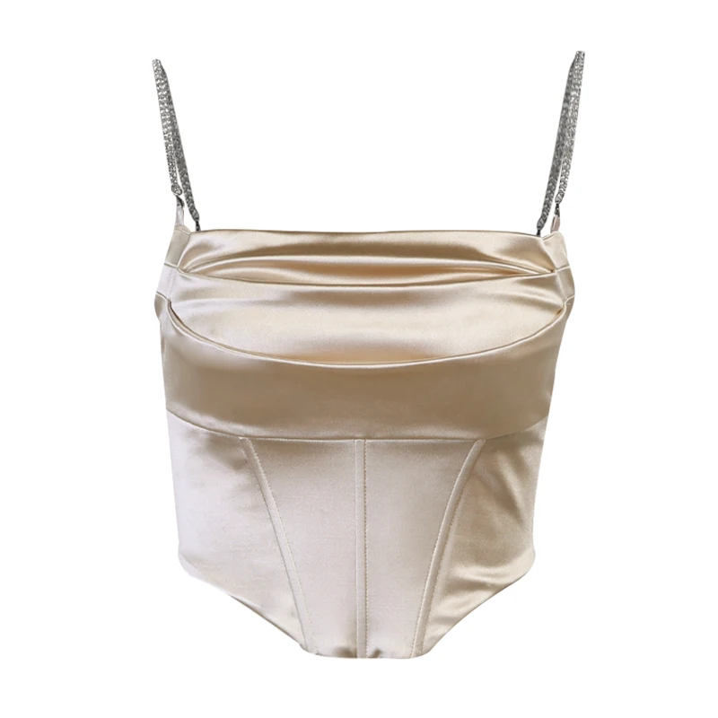 InstaHot Women Elegant Camis Crop Top Drill Chain Ruched Spaghetti Strap Backless Sexy Vest 2021 Summer Solid Fashion Sling Tank
InstaHot Women Elegant Camis Crop Top Drill Chain Ruched Spaghetti Strap Backless Sexy Vest 2021 Summer Solid Fashion Sling Tank