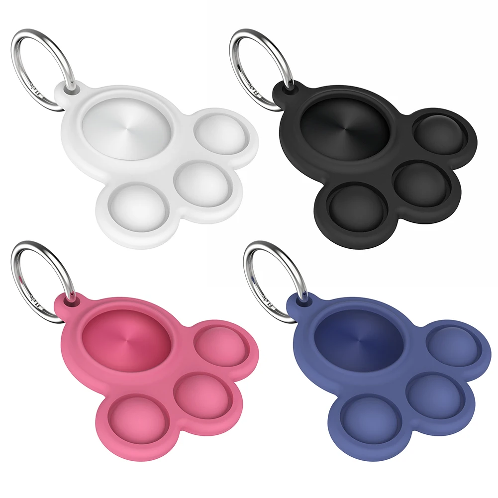 Silicone Protective Sleeve Press Bubble Keychain Anti Stress Cat Paw Shape Push Bubble Cover for Apple Airtag Case
Silicone Protective Sleeve Press Bubble Keychain Anti Stress Cat Paw Shape Push Bubble Cover for Apple Airtag Case
