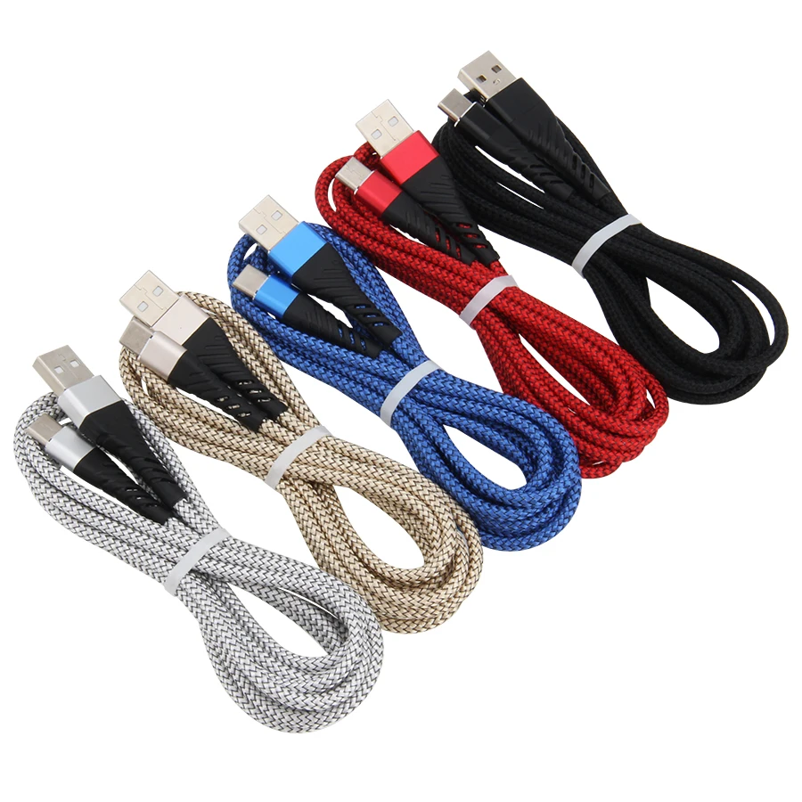 

Mermaid Nylon Braided Fabric Micro Usb 5pin 8pin Type C Data Sync Charger Cable for Iphone 8 HTC Huawei SONY Nokia 300pcs/lot