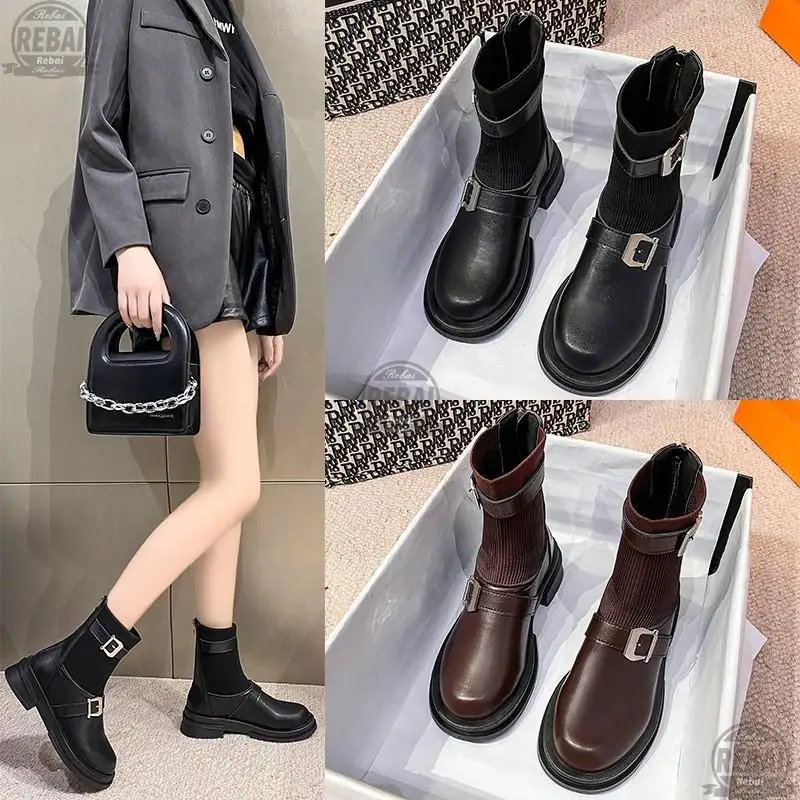Autumn Winter Sock Boots Women Fashion Ankle Short Stretch 2021 Female Round Toe Flats Shoes Ladies Slip On Platform Boots 35-40
Autumn Winter Sock Boots Women Fashion Ankle Short Stretch 2021 Female Round Toe Flats Shoes Ladies Slip On Platform Boots 35-40