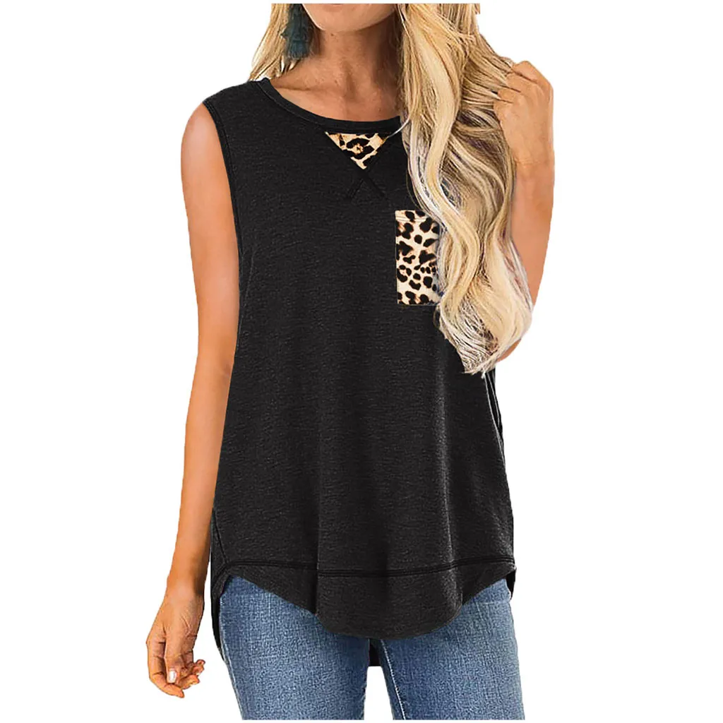 Plus Size Fashion Leopard Blouse Patchwork Tee Tunic Hem Tops Casual Summer Ladies Top Female Women Sleeveless Blusas Pullover
Plus Size Fashion Leopard Blouse Patchwork Tee Tunic Hem Tops Casual Summer Ladies Top Female Women Sleeveless Blusas Pullover
