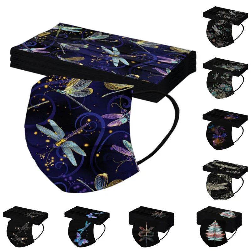 Маска для лица одноразовая из нетканого материала с принтом стрекозы, 100/200 шт. 
Маска для лица одноразовая из нетканого материала с принтом стрекозы, 100/200 шт.