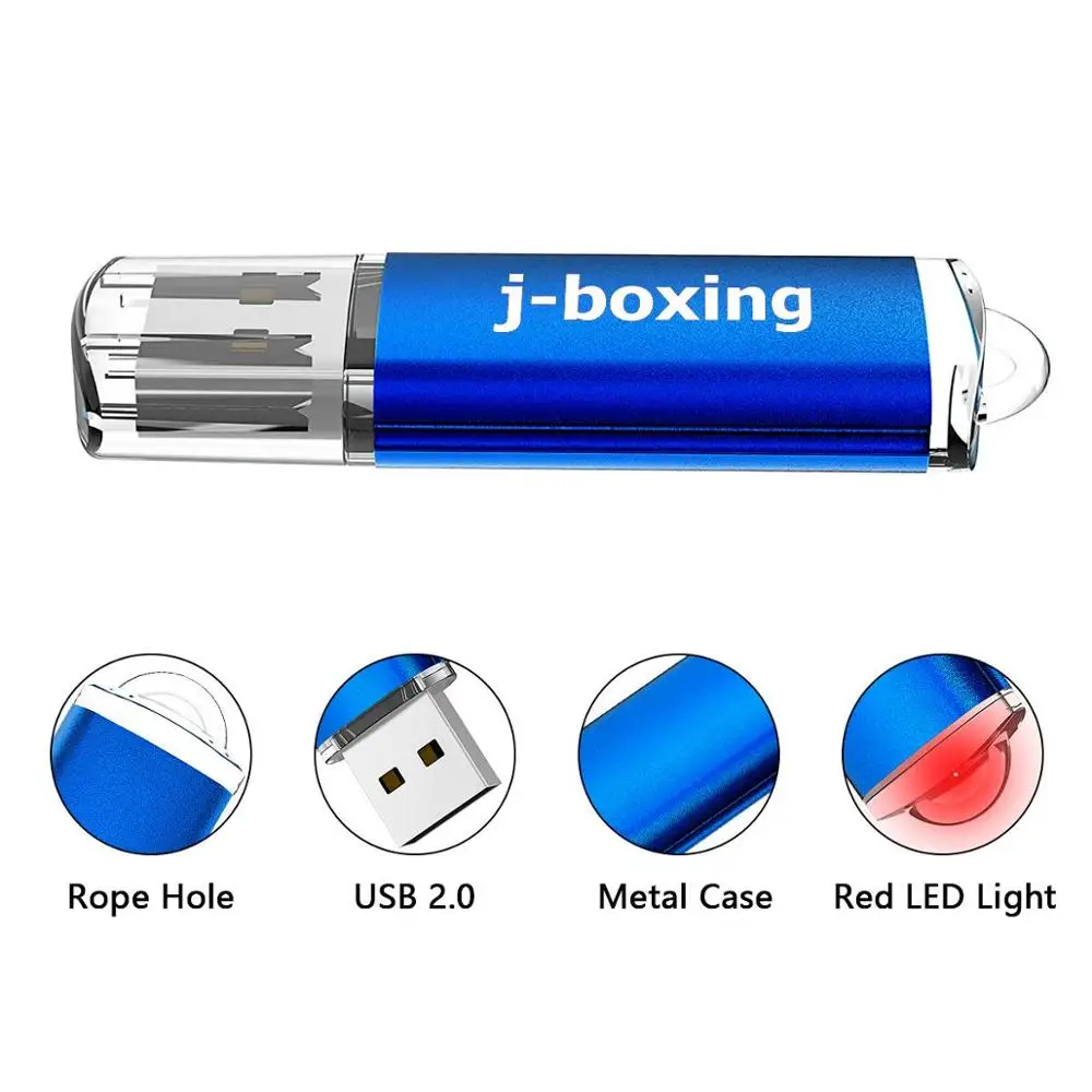 Прямоугольный USB-накопитель J-boxing 20 шт. 8 ГБ 128 Мб Флешка 2 Гб USB-карта памяти для