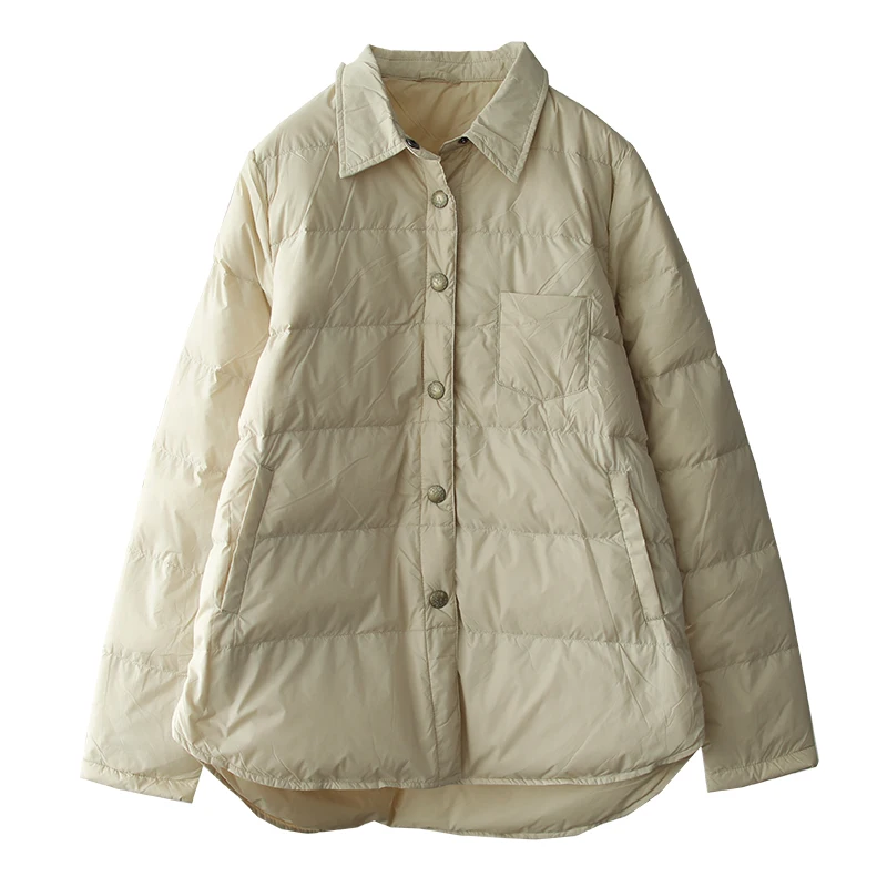 Ailegogo New Autumn Women Turn Down Collar Down Coat Ultra Light 90% White Duck Down Jacket Single Breasted Windproof Parkas
Ailegogo New Autumn Women Turn Down Collar Down Coat Ultra Light 90% White Duck Down Jacket Single Breasted Windproof Parkas