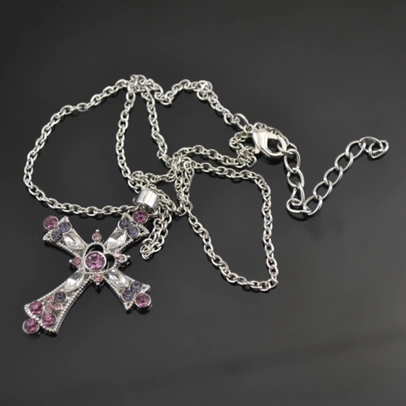 Bohemian Cross Necklace Jewelry Delicate Beautiful Western Style Women's Crystal Diamond Clavicle Necklace Gifts For Girls 
Bohemian Cross Necklace Jewelry Delicate Beautiful Western Style Women's Crystal Diamond Clavicle Necklace Gifts For Girls
