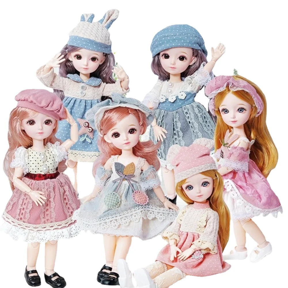 12 inch movable joint new doll 31 cm 1/6 cute brown blue eyeball with makeup children fashion dress up girl toy
12 inch movable joint new doll 31 cm 1/6 cute brown blue eyeball with makeup children fashion dress up girl toy