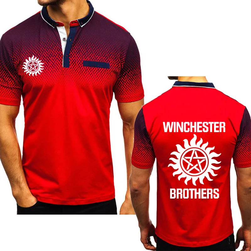 Unisex Gradient Men's T-Shirt Winchester Brothers Printing Summer Casual Short Sleeve Cotton Men's Polo shirt
Unisex Gradient Men's T-Shirt Winchester Brothers Printing Summer Casual Short Sleeve Cotton Men's Polo shirt