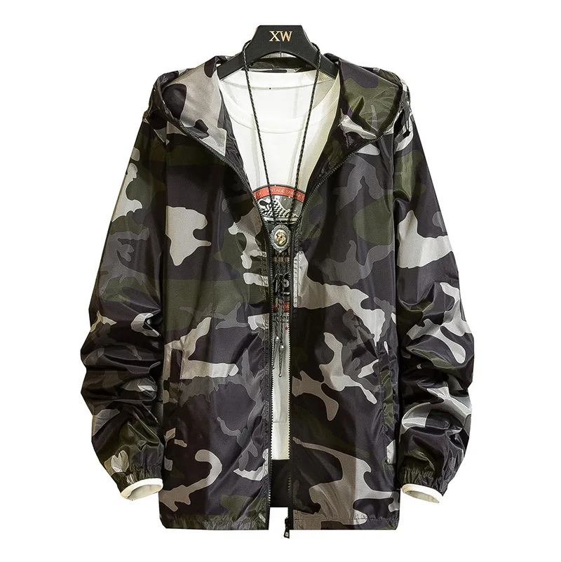 Camouflage Lightweight Jackets Men Hooded Slim Fit Long Sleeve Zipper Coat Army Tactical Military Jackets Men Clothing 2021
Camouflage Lightweight Jackets Men Hooded Slim Fit Long Sleeve Zipper Coat Army Tactical Military Jackets Men Clothing 2021
