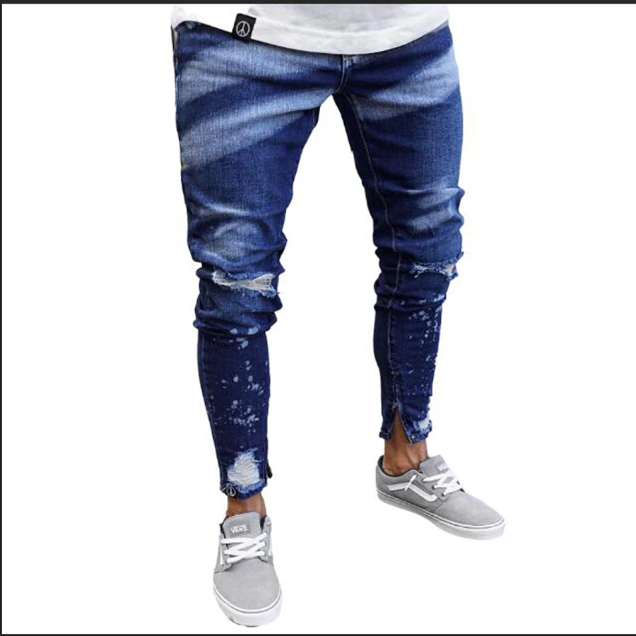 Painted Print Ripped Jeans Men Fashion Slim Fit Mid Waist Distressed Jeans Man Causal Skinny Denim Pencil Pants Pantalon Hombre
Painted Print Ripped Jeans Men Fashion Slim Fit Mid Waist Distressed Jeans Man Causal Skinny Denim Pencil Pants Pantalon Hombre