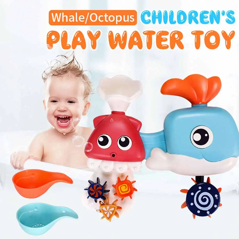 Children Bathroom Bath Play Water Games Toys Whale Little Octopus Shower Faucet Spraying Games Toys With 2 Spoons
Children Bathroom Bath Play Water Games Toys Whale Little Octopus Shower Faucet Spraying Games Toys With 2 Spoons