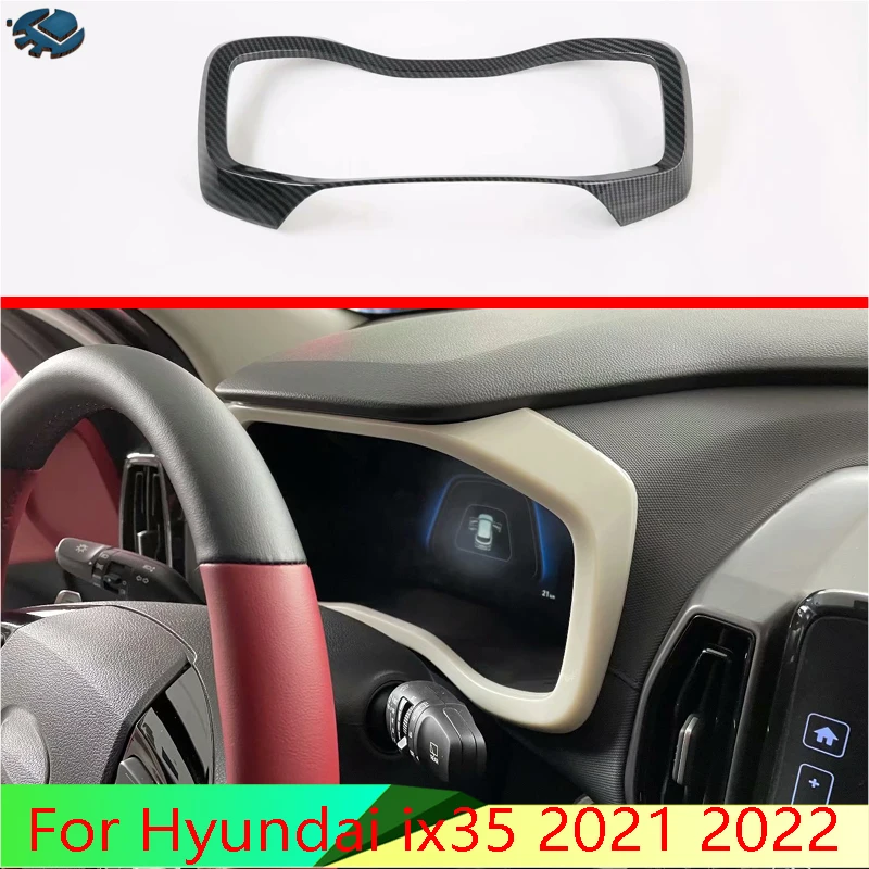 For Hyundai ix35 2021 2022 Car Accessories Carbon Fiber Style Interior Instrument Panel Around trim 
For Hyundai ix35 2021 2022 Car Accessories Carbon Fiber Style Interior Instrument Panel Around trim