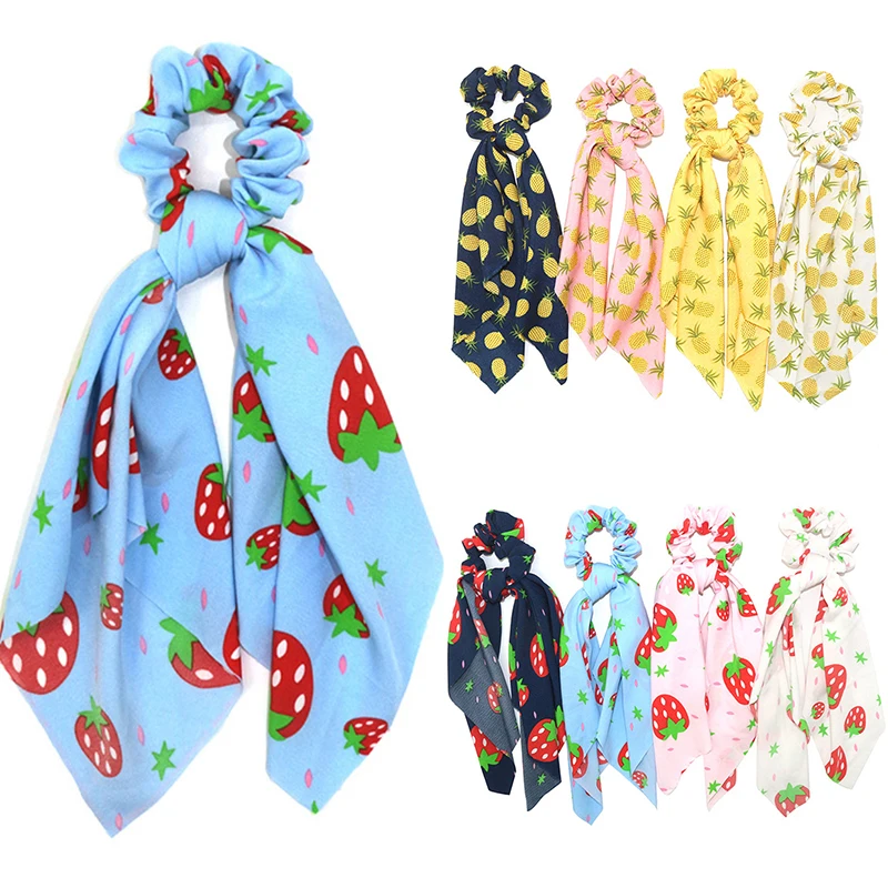 Strawberry Pineapple Print Streamers Hair Scrunchies Knotted Ribbon Hair Ties Women Elastic Hair Bands Girls Hair Accessories
Strawberry Pineapple Print Streamers Hair Scrunchies Knotted Ribbon Hair Ties Women Elastic Hair Bands Girls Hair Accessories