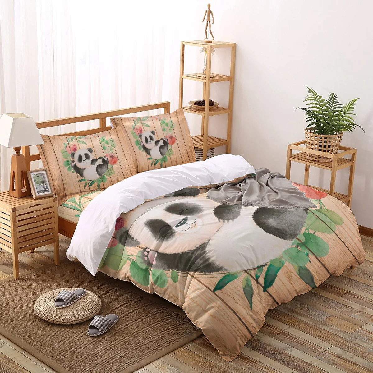 Watercolor Panda Wood Grain Flowers Duvet Cover Pillow Case Bed Sheet Boy Kid Girl Bedding Set King Queen Twin Full Home Textile
Watercolor Panda Wood Grain Flowers Duvet Cover Pillow Case Bed Sheet Boy Kid Girl Bedding Set King Queen Twin Full Home Textile