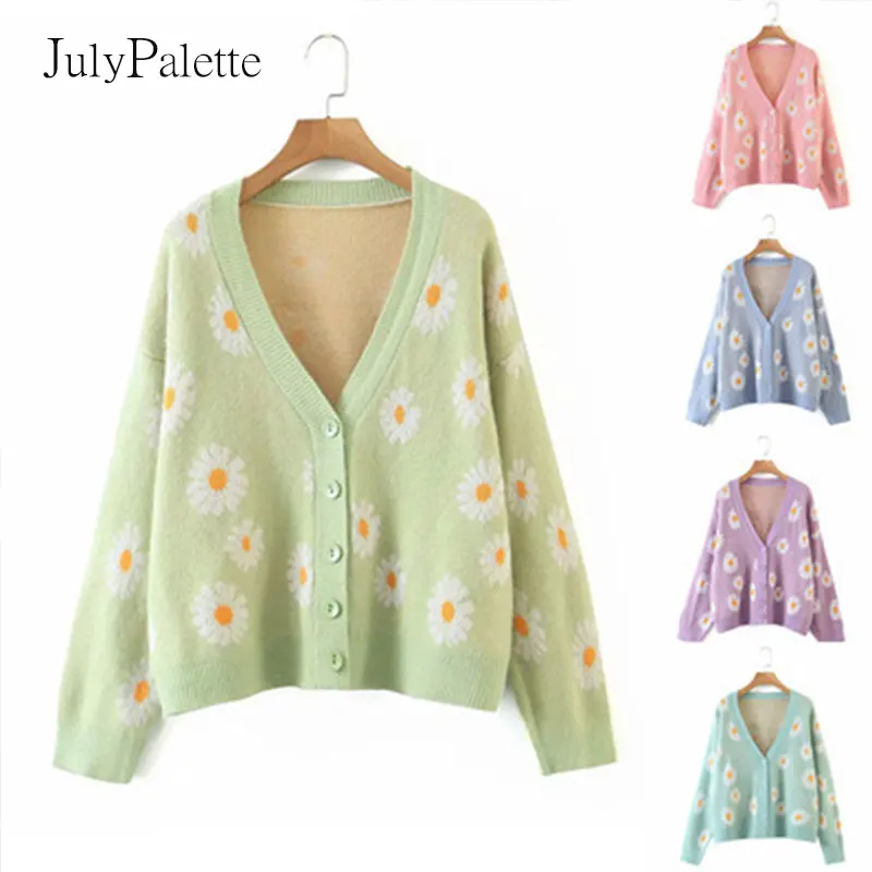 Julypalette модная Маргаритка печатных Женская Кардиган свитер осень-зима с v-образным вырезом платье с трикотажным верхом Женская короткий свит...
Julypalette модная Маргаритка печатных Женская Кардиган свитер осень-зима с v-образным вырезом платье с трикотажным верхом Женская короткий свит...