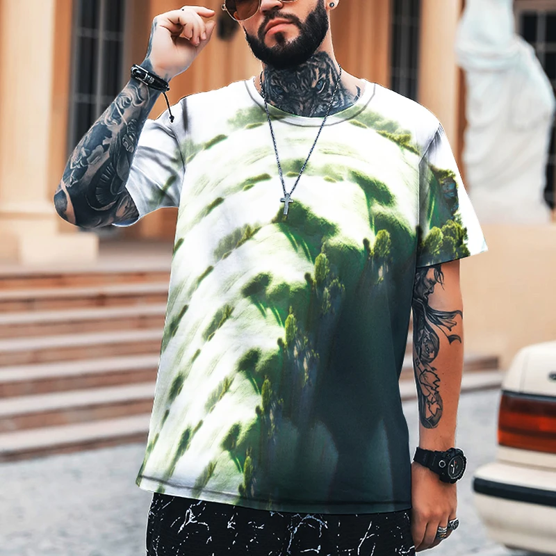 Men's Printed T-shirt Color Matching Tie Dye Contrast Tone Retro Style Short Sleeve Round Neck T-shirt Kyck Brand Large Size
Men's Printed T-shirt Color Matching Tie Dye Contrast Tone Retro Style Short Sleeve Round Neck T-shirt Kyck Brand Large Size