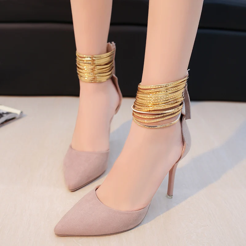 Women Sexy High Heels Shoes Gold Ankle Strap Pumps Woman Party Shoes Super High Heeled Ladies Dress Shoes Zapatos Mujer 3363
Women Sexy High Heels Shoes Gold Ankle Strap Pumps Woman Party Shoes Super High Heeled Ladies Dress Shoes Zapatos Mujer 3363