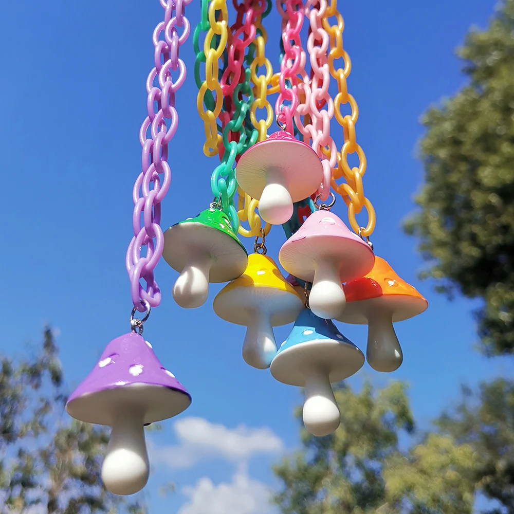 Ожерелье ZX с подвеской в виде цветных грибов для женщин ожерелье-чокер