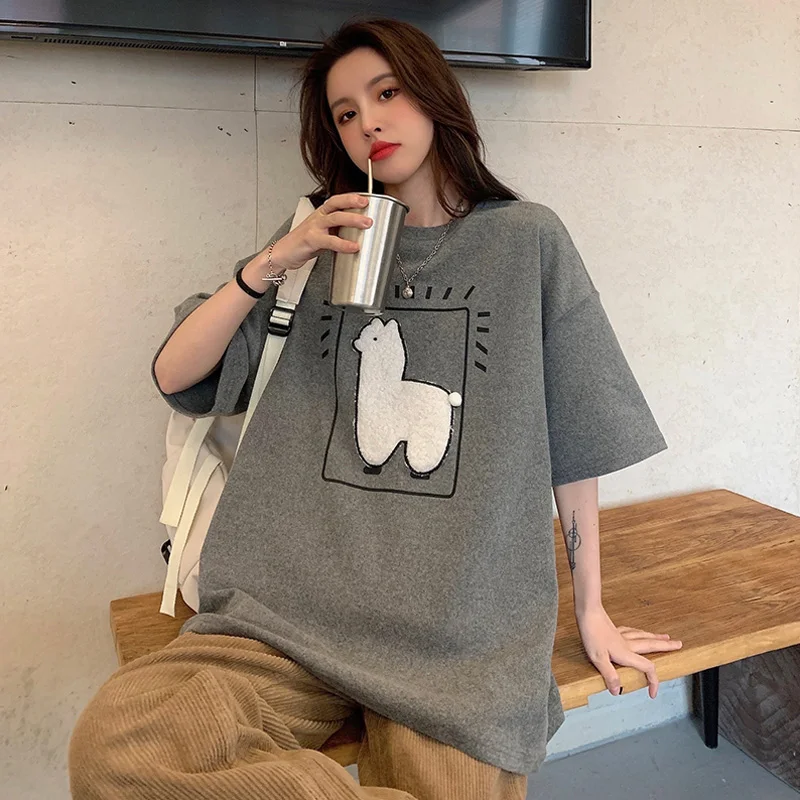 White Short-Sleeved T-shirt for Women Ins Trendy 2021 New Summer Design Loose Korean Style Internet Celebrity Fried Street
White Short-Sleeved T-shirt for Women Ins Trendy 2021 New Summer Design Loose Korean Style Internet Celebrity Fried Street