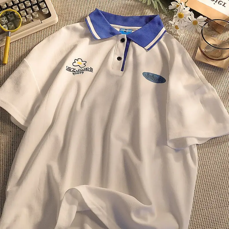 Polo T shirt For Women Cute Printing Cotton t shirt 2021 Summer Pink Tshirt Loose Harajuku Sweat Short Sleeve Top Girls Female 
Polo T shirt For Women Cute Printing Cotton t shirt 2021 Summer Pink Tshirt Loose Harajuku Sweat Short Sleeve Top Girls Female