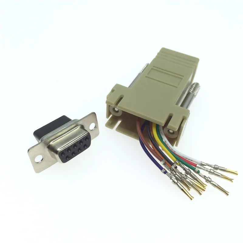 High Quality DB9 Female To RJ45 Female DB9 To RJ45 Adapter Connector Rs232 Modular Cab-9as-fdte To Rj45 Db9 for Computer AQJG
High Quality DB9 Female To RJ45 Female DB9 To RJ45 Adapter Connector Rs232 Modular Cab-9as-fdte To Rj45 Db9 for Computer AQJG