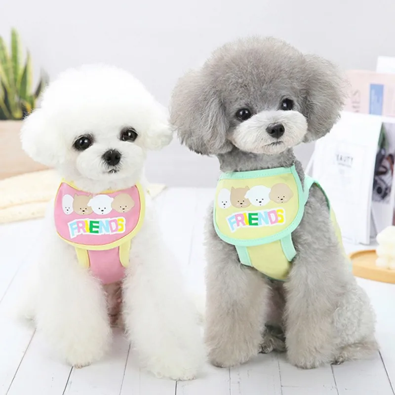 Dog Vests Cute Printed Pet T-shirt Spring Summer Cartoon Vest With Saliva Towel Dog Costumes Pet Breathable Apparel Clothing 
Dog Vests Cute Printed Pet T-shirt Spring Summer Cartoon Vest With Saliva Towel Dog Costumes Pet Breathable Apparel Clothing