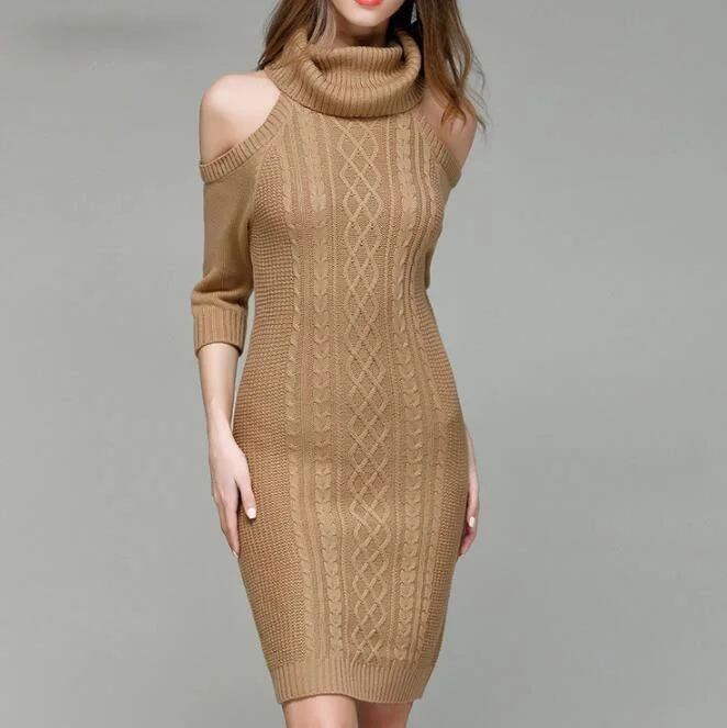 Женское платье-пуловер без бретелек, теплое облегающее платье-свитер с высоким воротником и длинным рукавом, весна-осень 2021
Женское платье-пуловер без бретелек, теплое облегающее платье-свитер с высоким воротником и длинным рукавом, весна-осень 2021