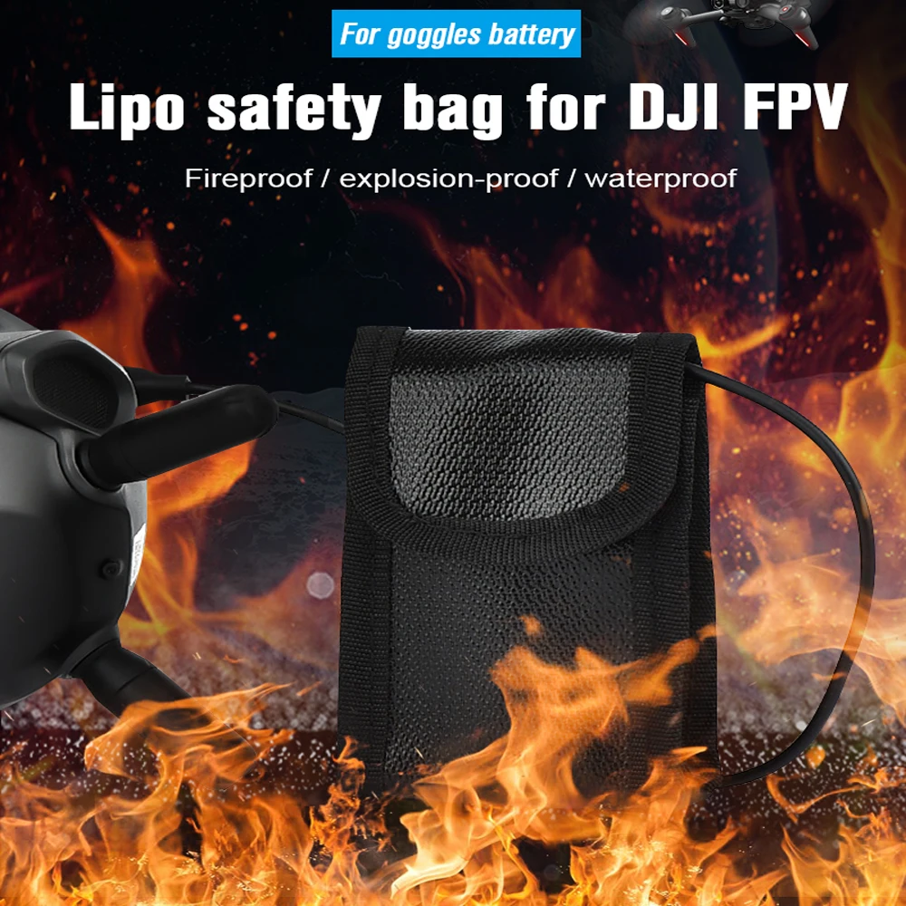 Lipo Battery Safe Bag Explosion-proof Fireproof Bags Waterproof Heat-resistant for FPV Goggles V2 Battery Safety Storage Bag
Lipo Battery Safe Bag Explosion-proof Fireproof Bags Waterproof Heat-resistant for FPV Goggles V2 Battery Safety Storage Bag