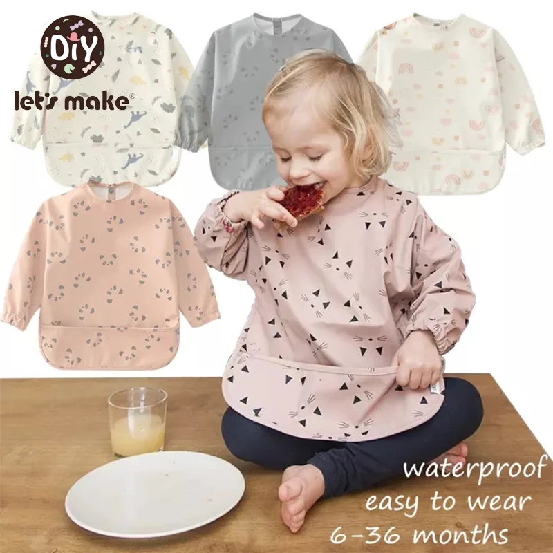 1 шт., Детский водонепроницаемый нагрудник с рисунком
1 шт., Детский водонепроницаемый нагрудник с рисунком