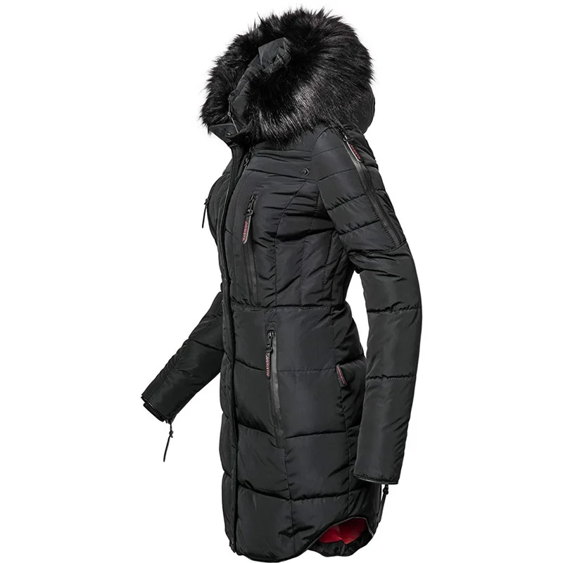 Mandylandy Autumn Winter Fashion Fur Collar Hooded Coat Women's Casual Long Sleeve Solid Color Slim Fit Warm Zip Button Coat 
Mandylandy Autumn Winter Fashion Fur Collar Hooded Coat Women's Casual Long Sleeve Solid Color Slim Fit Warm Zip Button Coat