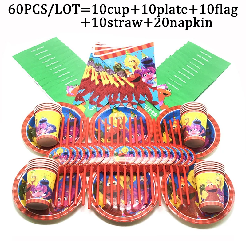 Sesame Street Party Supplies Baby Shower Plates Cup Straws For Kids Birthday Party Decor Flag Banner Wedding Party Tableware Set
Sesame Street Party Supplies Baby Shower Plates Cup Straws For Kids Birthday Party Decor Flag Banner Wedding Party Tableware Set