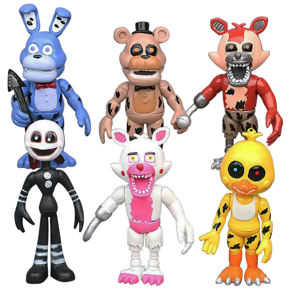5-12 см аниме FNAF Five Nights At Freddy's кошмар Freddy Fazbear Sister Chica Focy Bonnie экшн-фигурка модель