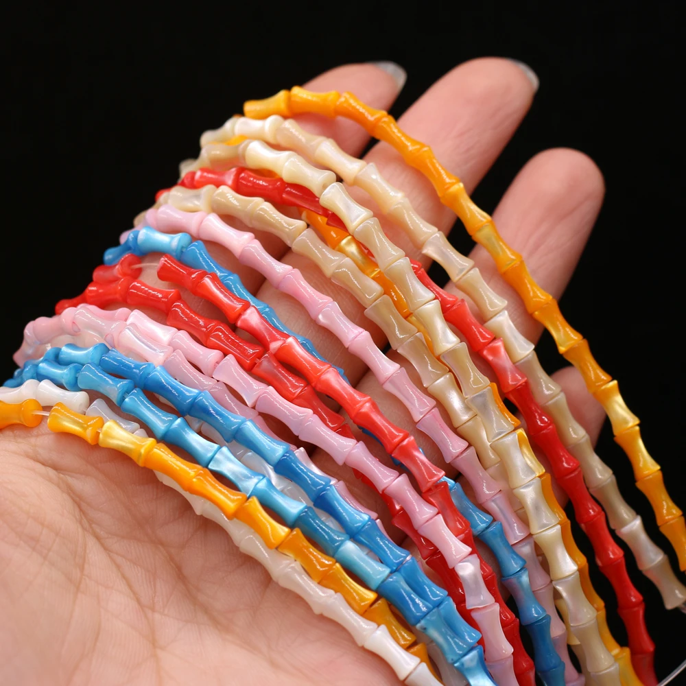 White Natural Mother Pearl Shell Bamboo Joint Shape Beads Bracelet Necklace Handmade Jewelry Making Accessories
White Natural Mother Pearl Shell Bamboo Joint Shape Beads Bracelet Necklace Handmade Jewelry Making Accessories
