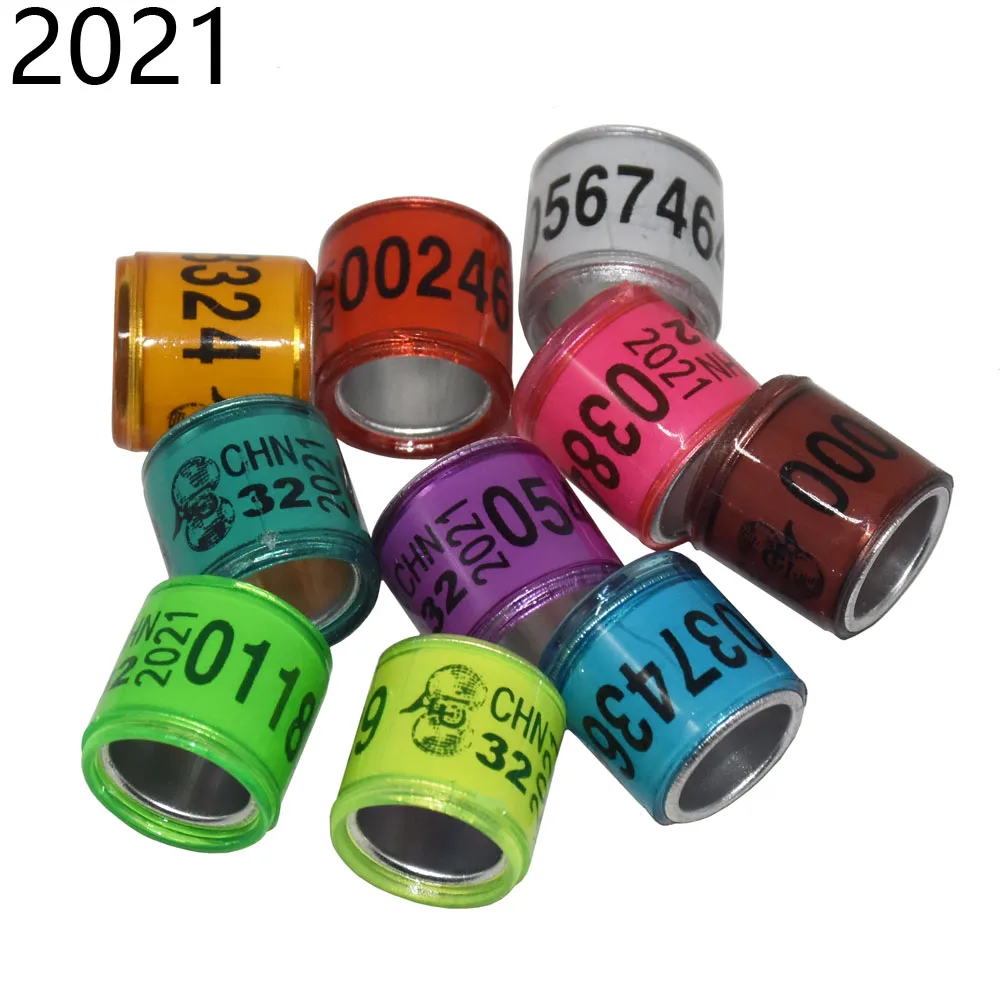 50 шт 2021 разноцветное кольцо для ступни голубя со словом серьги качественное